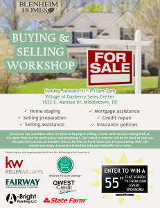 Homebuyers Workshop Sunday 1/31 at Bayberry